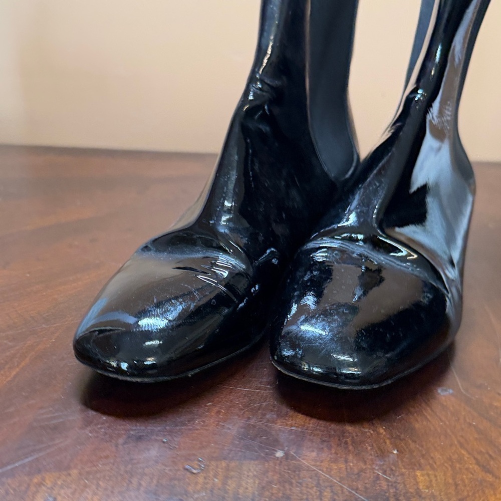 Michael Kors Shiny Black Heeled Boots